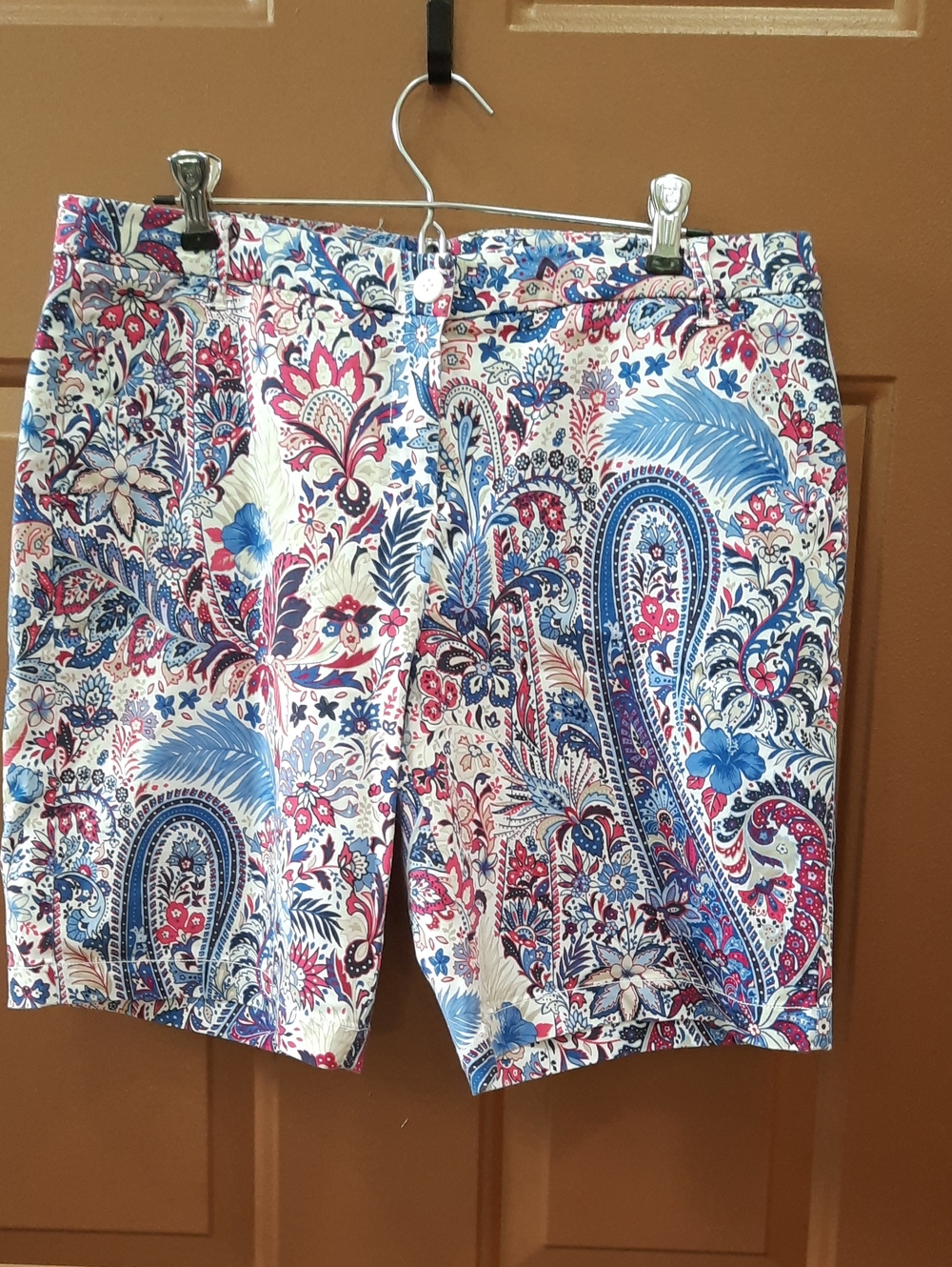 Tommy Bahama Red, Blue & Cream Paisley Print Shorts